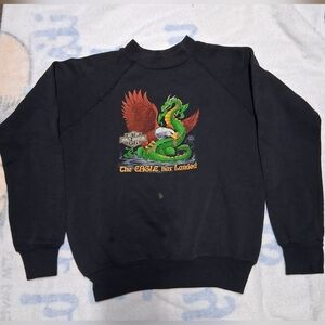 Harley-Davidson Black Sweatshirt with Dragon and Eagle Design